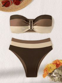 Women's Two-piece Casual Swimsuit P265-09 (Option: Design and color-XL)