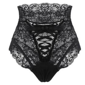 Sexy Panties Women High Waist Lace Thongs Underwear (size: L)