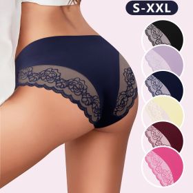 6 Packs Multi-Color Sexy Lace Triangle Panties Low Elastic Waist Fashion Women'S Hip Lifting Underwear Patchwork Lace (Color: 6 Packs Multi Color, size: XS)