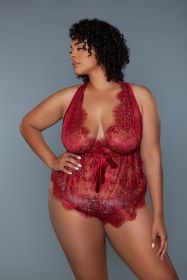 Nancy Teddy (Color: Red, size: 3X)